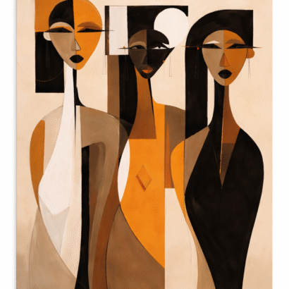 les trois presences tableaux decoratifs maroc dariart