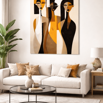 les trois presences tableaux decoratifs maroc dariart